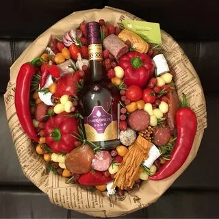 Съедобный букет с алкоголем