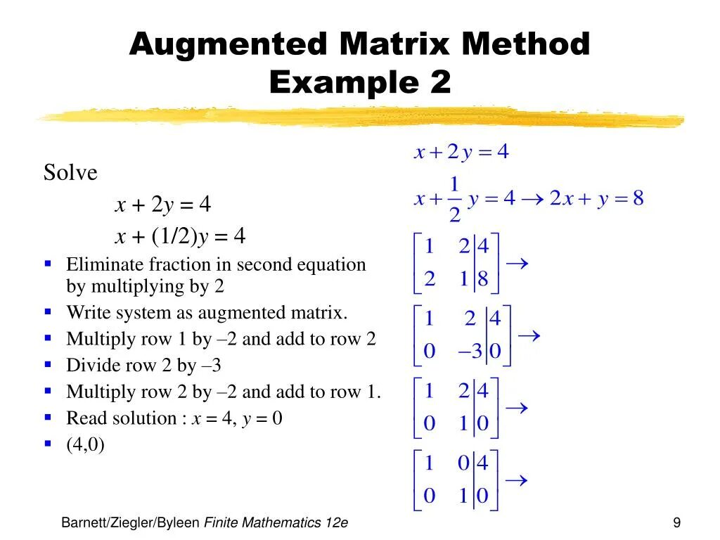 Matrix method. Augmented matrix. augmented matrix is. matrix example.