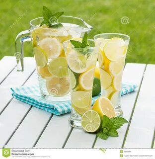 Homemade lemonade with fresh citruses.
