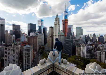 The roof of the building
