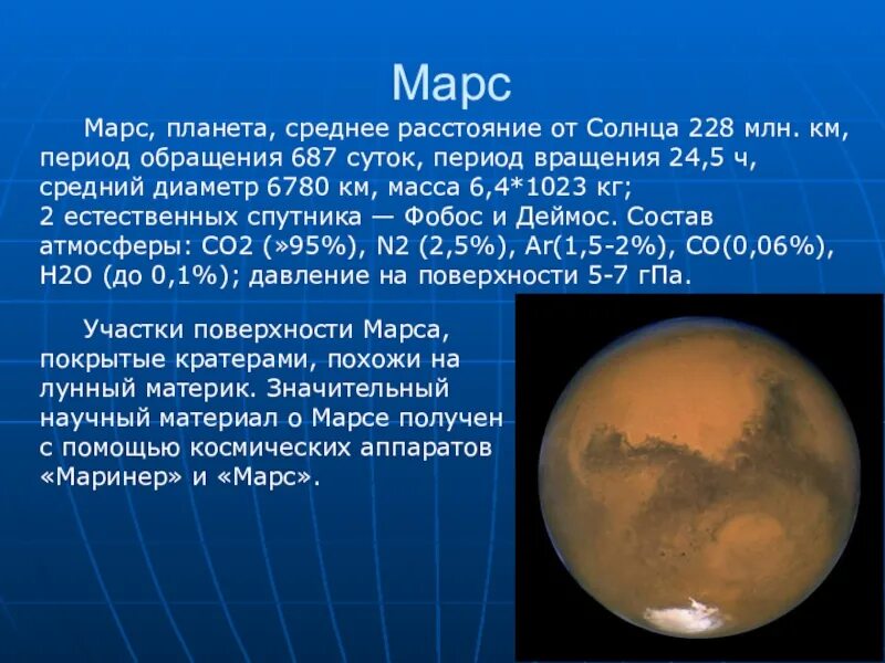 Марс планета какой группы