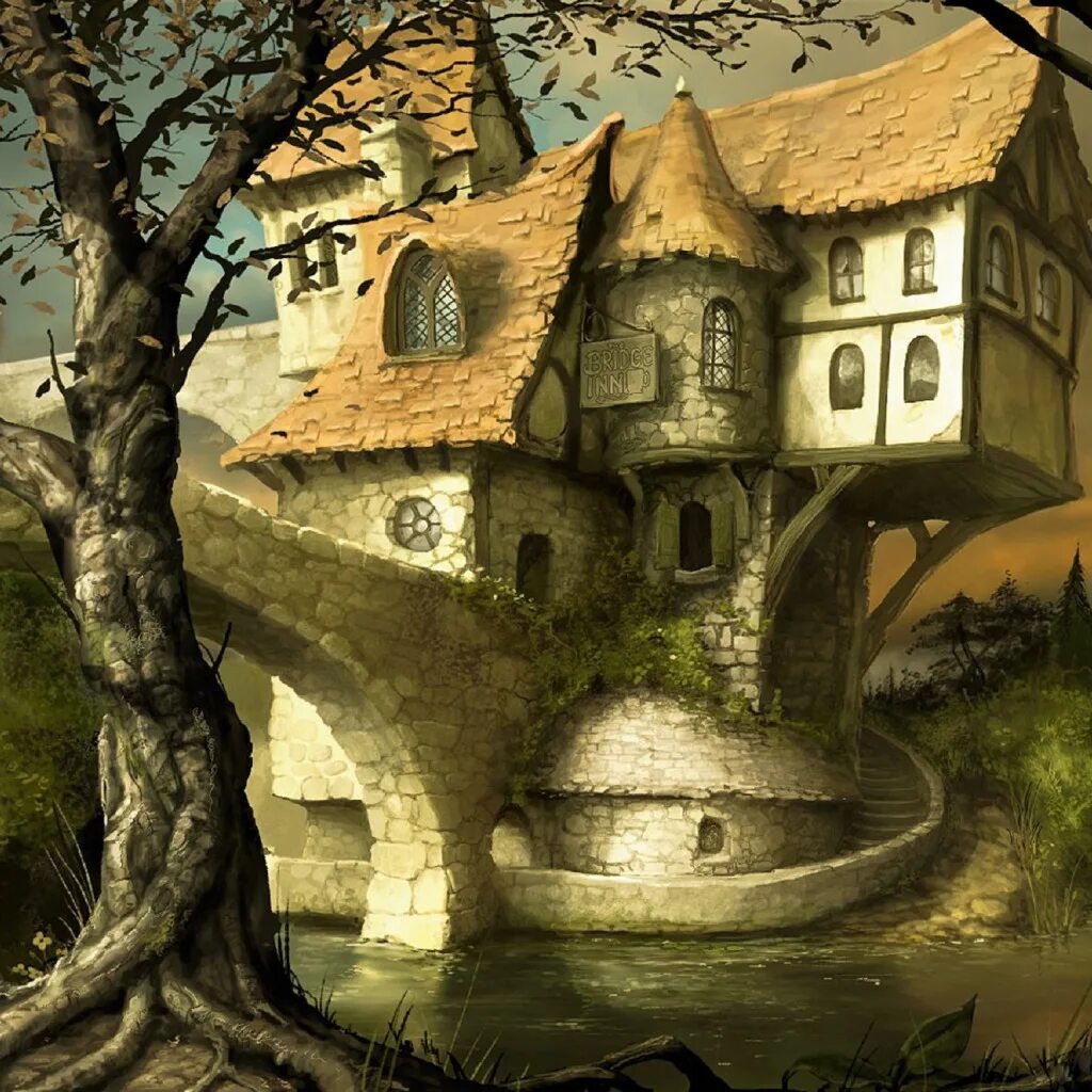 Сказочный домик фэнтези. Сказочные домики Графика. Дома нарисованные в стиле фэнтези. Замок Графика. Желтая фантазия дома и стены помогают
