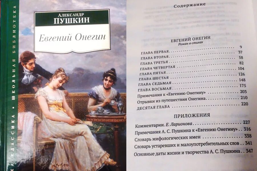 Страница книги пушкина