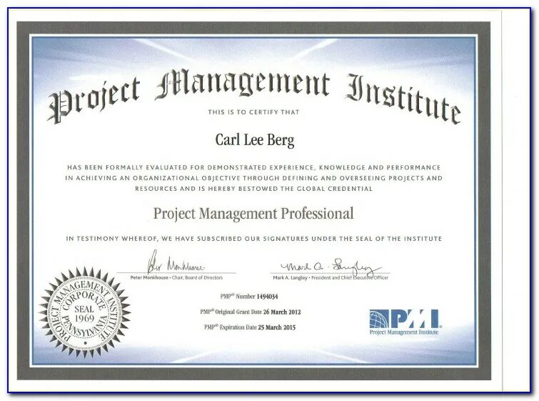 Project Management Institute (PMI). Сертификат управление проектами. Сертификат о верификации. Marc Wurlod PMI.