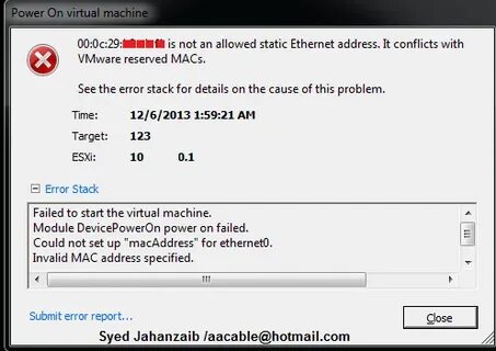 Read address error