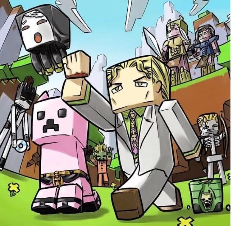 Jojo 5 minecraft. Джоджо майнкрафт. мемы джоджо и майнкраф. dio jojo майнкрафт. майнкрафт в стиле джоджо.