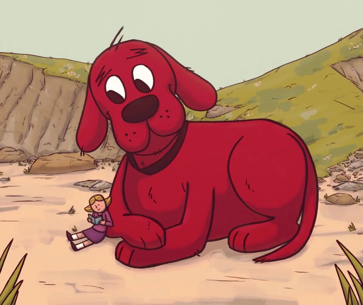 Большой красный клиффорд. Пес Клиффорд. Красный пёс Клиффорд.