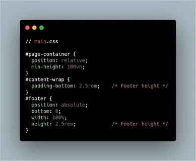 Footer div html