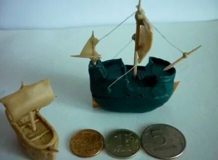 Как сделать кораблик из пластилина