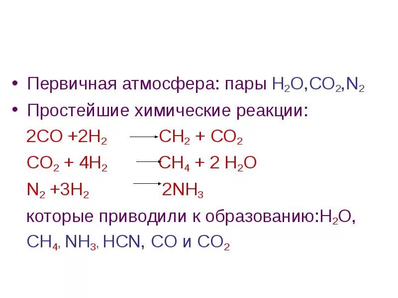 Реакция co2 с кислородом