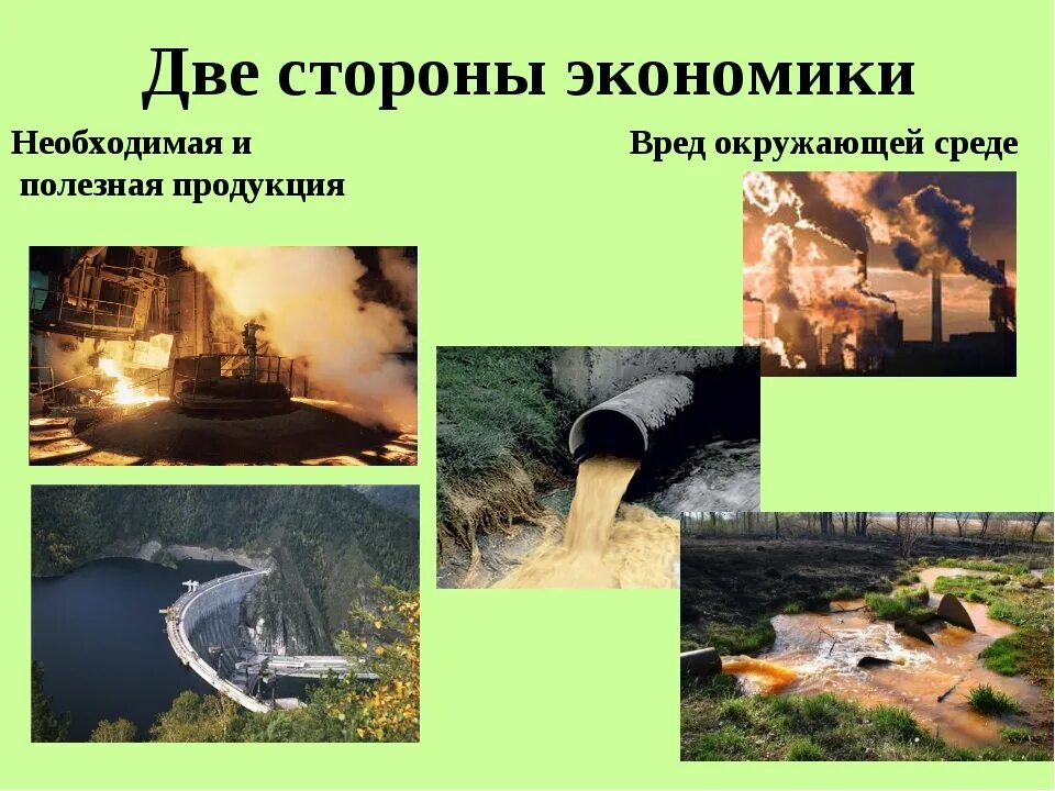 Нанесение окружающей среде. Две стороны экономики. Влияние экономики на экологию. 2 Стороны экономики. Экономика и экология окружающий мир.