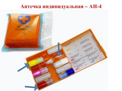 В составе аптечки индивидуальной входит