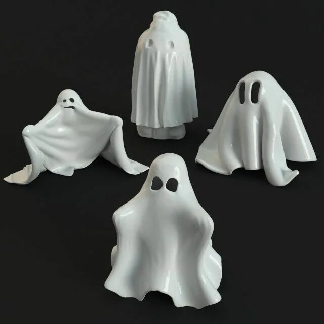Мод приведение. 3д модель ghost. призрак фигурка. статуэтка приведение. фигурка привидение.