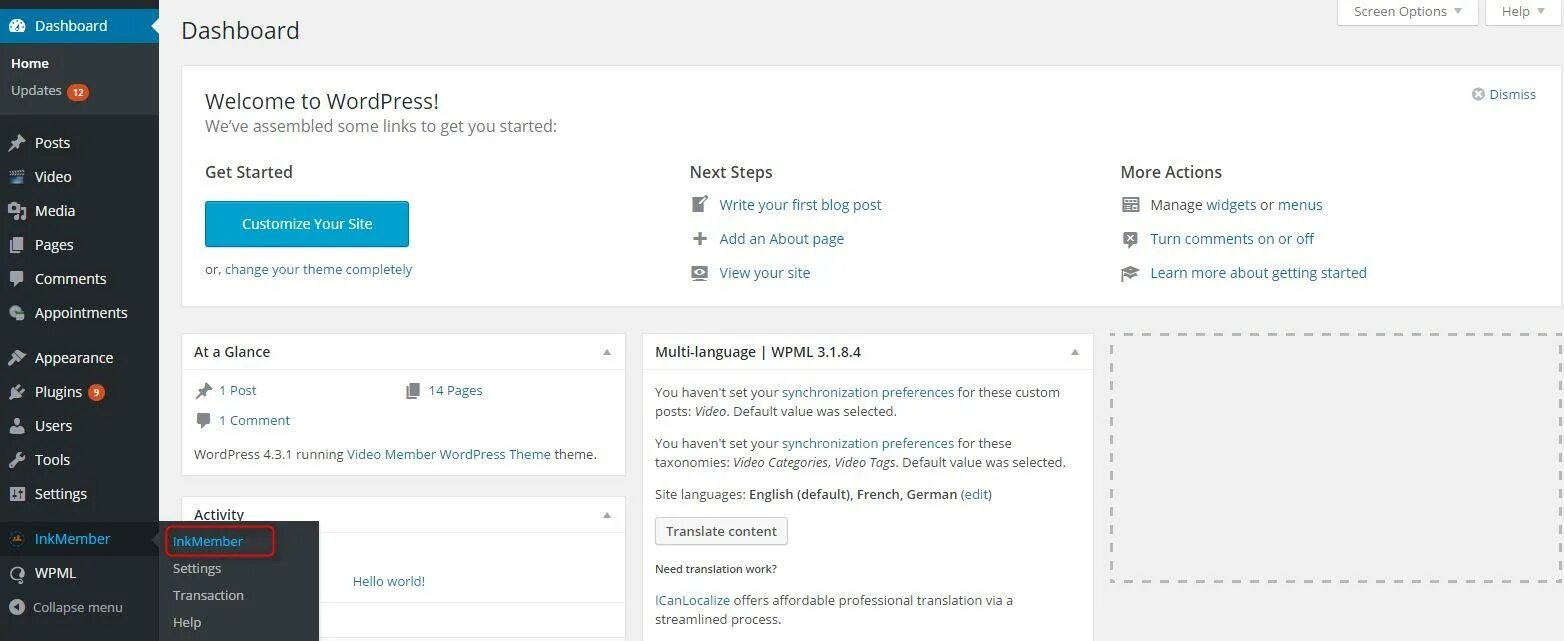 Youtube live dashboard. Wp news и scrolling widgets. stream tools. wordpress dashboard.