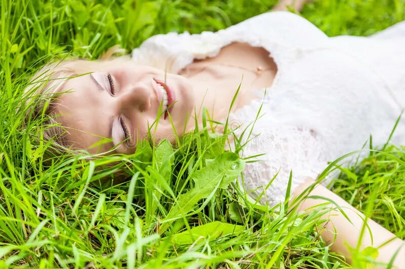 Lying grass