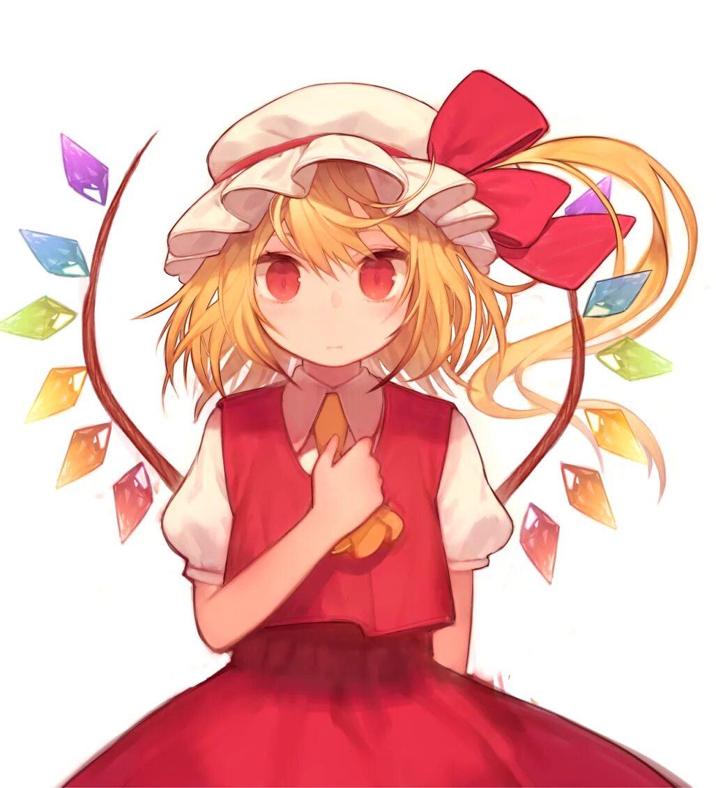 Flandre scarlet. Фландр Скарлет. Touhou Flandre Scarlet Art. Фландре Скарлет в полный рост.