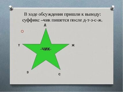 Презентация чик щик в существительных 5 класс