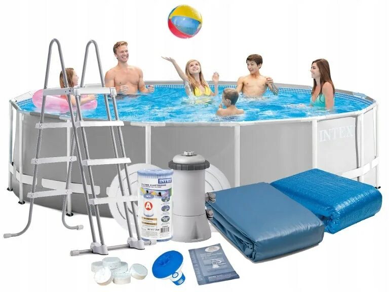Intex бассейны 457х122см. 457 122 бассейн каркасный интекс. бассейн интех 26726. каркасный бассейн intex prism frame 26726 (shelf box), 457x122 см (комплект). бассейн intex prism frame 26700.