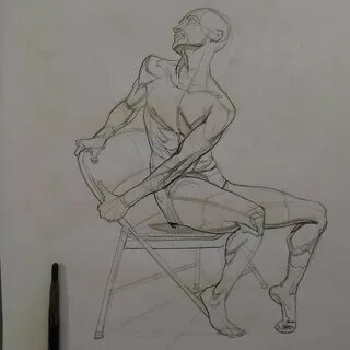 Рисунок сидящей фигуры