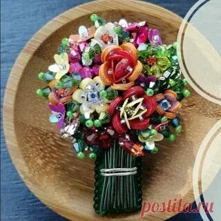 Круглые букеты своими руками