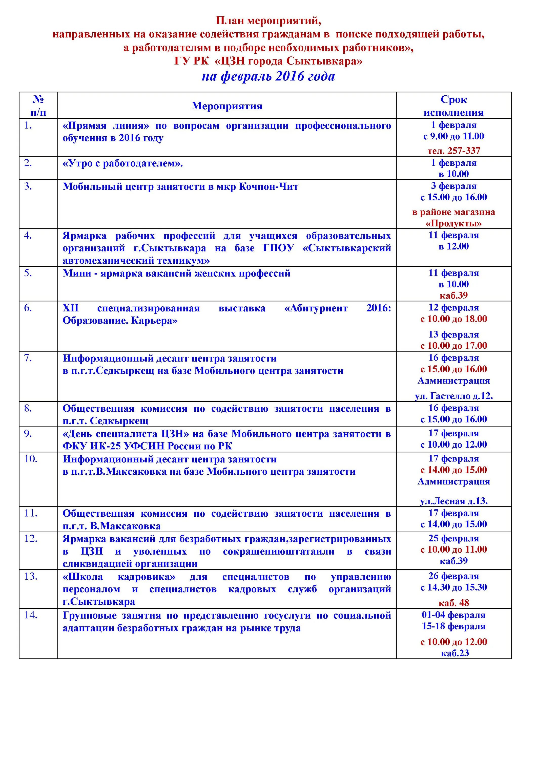 Мероприятия в школе февраль план