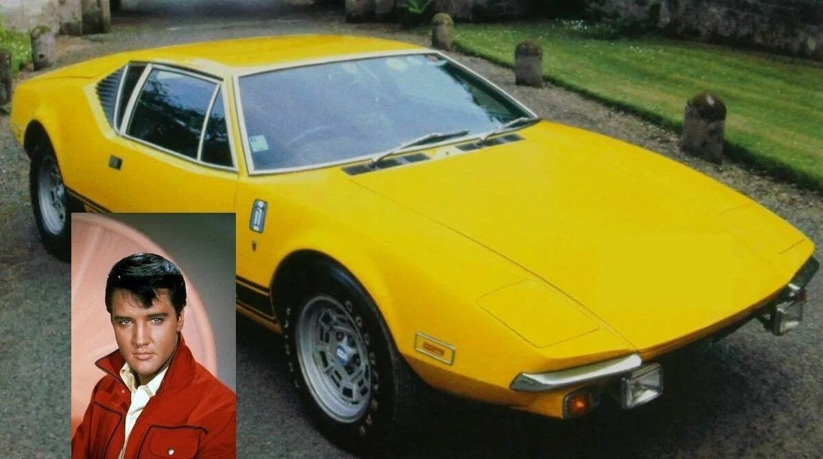 His car last night. De Tomaso Pantera Элвиса Пресли. Elvis in car.