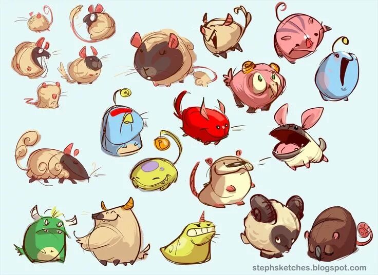 Game character animal. Cute character Design. Cute animal character Design. Animal character