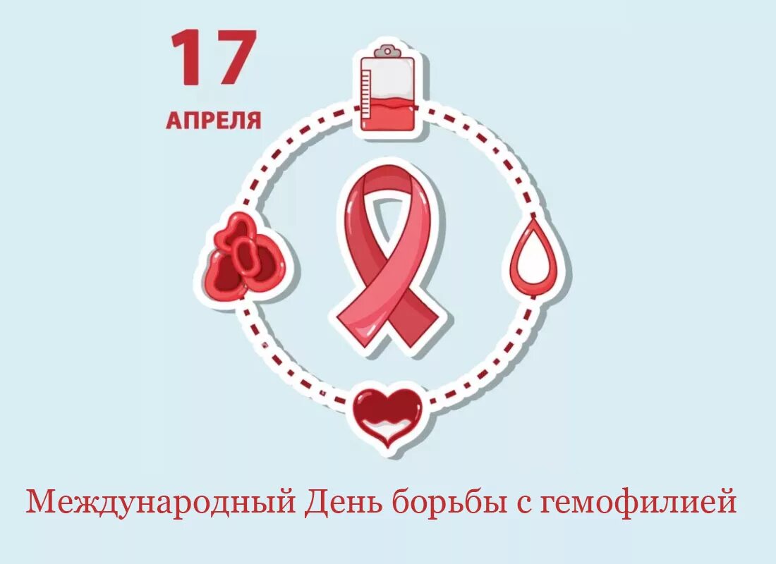 17 апреля 18 года. 17 Апреля Всемирный день гемофилии. Всемирный день борьбы с гемофилией. Международный день с гемофилии. День больных гемофилией.