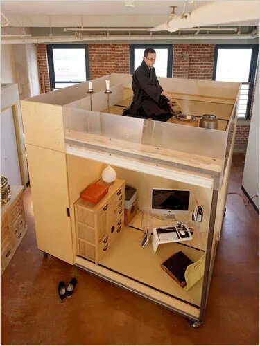 комната кубов. изометрическая комната. комната кубов. кровать в кубе в студии.