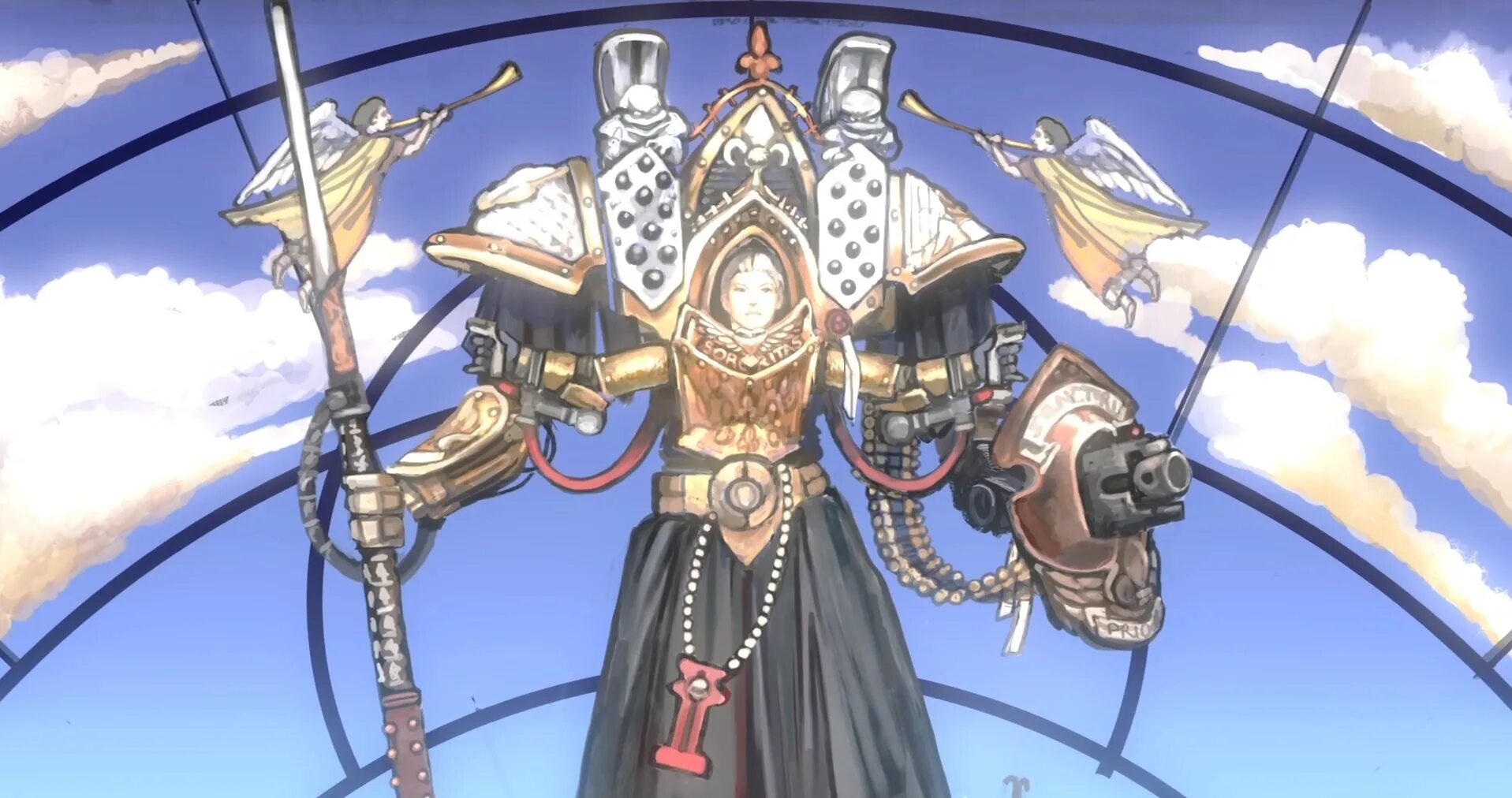 Морвен вал вархаммер. Морвен вал Warhammer 40000. Morvenn Vahl Abbess Sanctorum. Сороритас вархаммер.