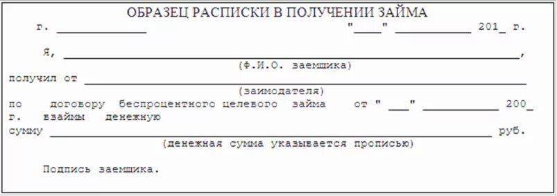 Возврат займа наличными
