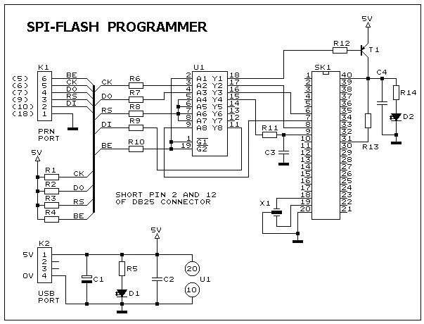 Spi микроконтроллера. Схема lpt программатора spi flash. программатор lpt stk200. at89s51 программатор. stk200 программатор схема.