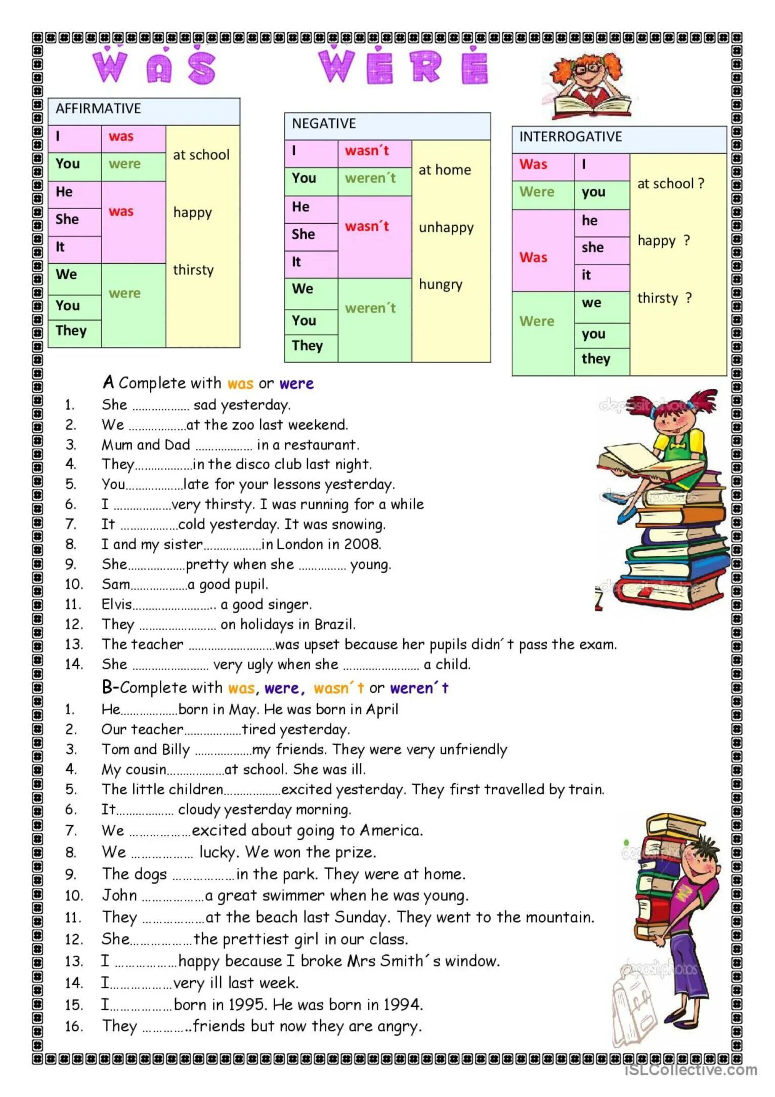 To be exercises word