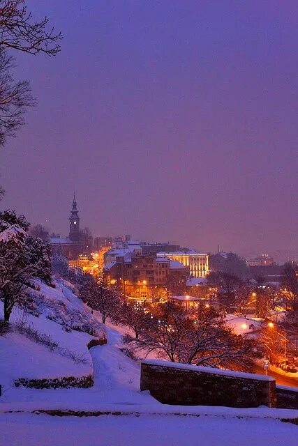 Winter Snow in Serbia's Beautiful City Winter city, Serbia, Belgrade