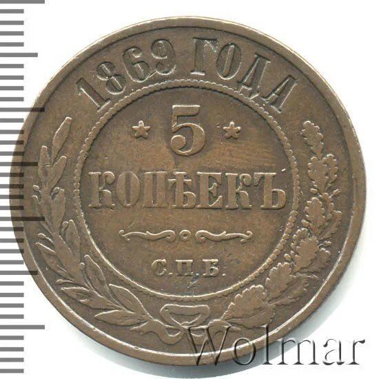 2 Копейки 1875 ем. 5 Пенни 1898. 2 Копейки 1904 СПБ. 1 Копейка 1870 ем.