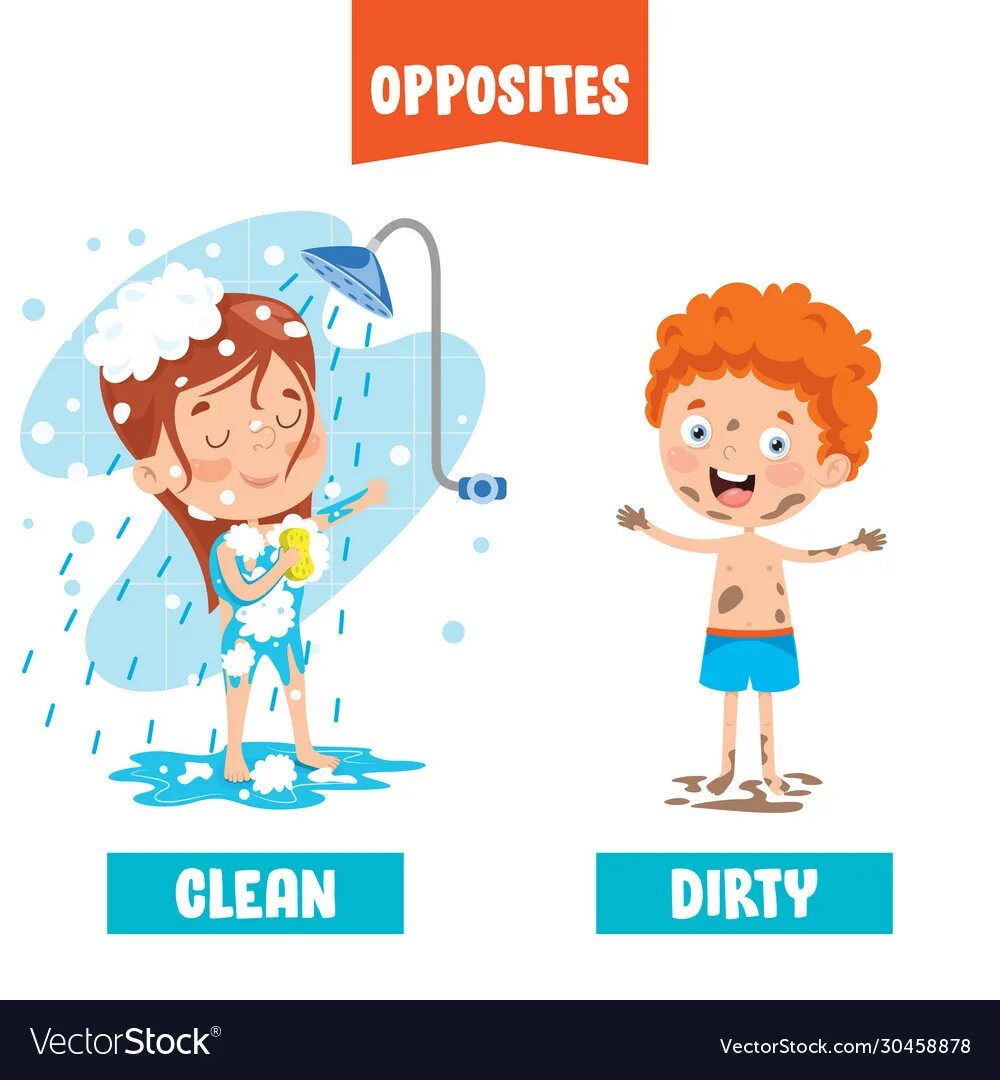 Opposite clean. Clean Dirty opposites. Opposites картинки для детей. Clean Dirty вектор. Clean Dirty английский в картинках.