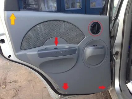 Как снять дверную карту шевроле авео т250