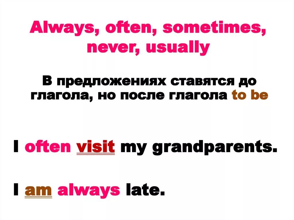 Always usually often sometimes never. Always usually often sometimes never место в предложении. Слова always usually sometimes often never. Предложения с usually.