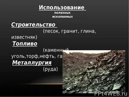 Вид полезных ископаемых нефть каменный уголь торф