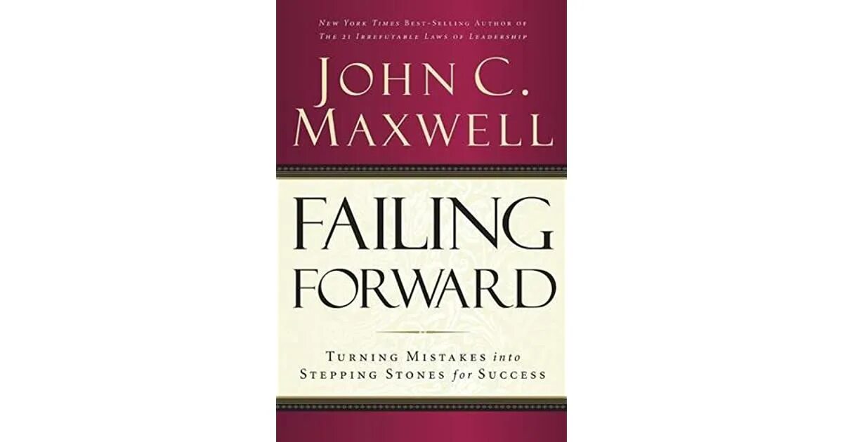 Failing forward book. Books Leadership Cup. Lessons of Leadership book.
