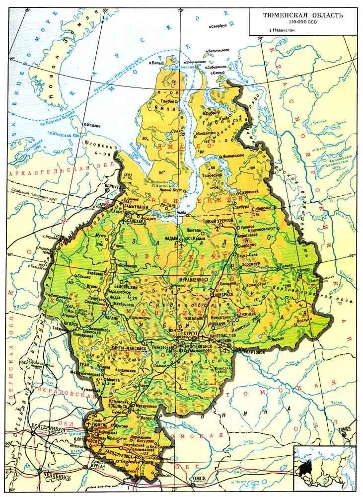 Географическая карта Тюменской области. Карта Тюменской области с городами подробная. Тюменская область физическая карта с городами. Карта севера Тюменской области. Все о тюменской области