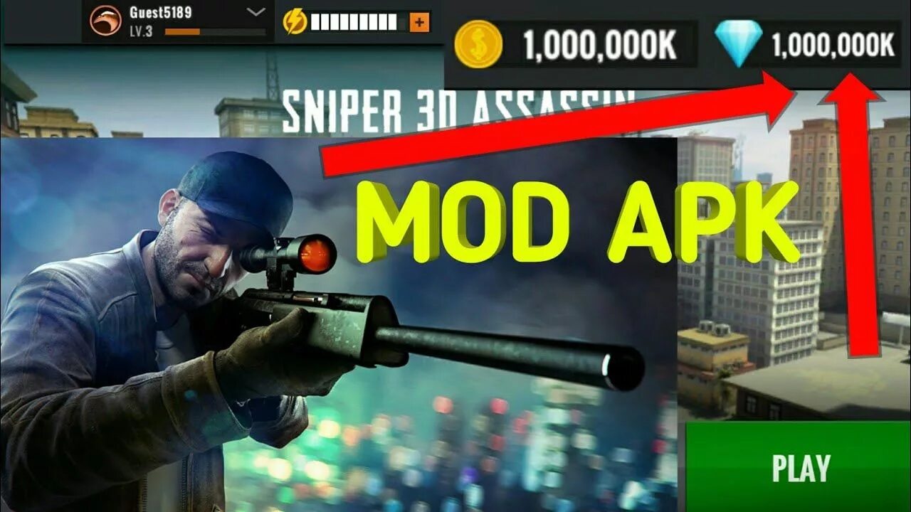 Снайпер 3д много денег и алмазов. Sniper 3d mod. sniper 3. sniper 3d mod apk. снайпер 3д ассасин.