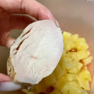 Курица шампиньоны ананас