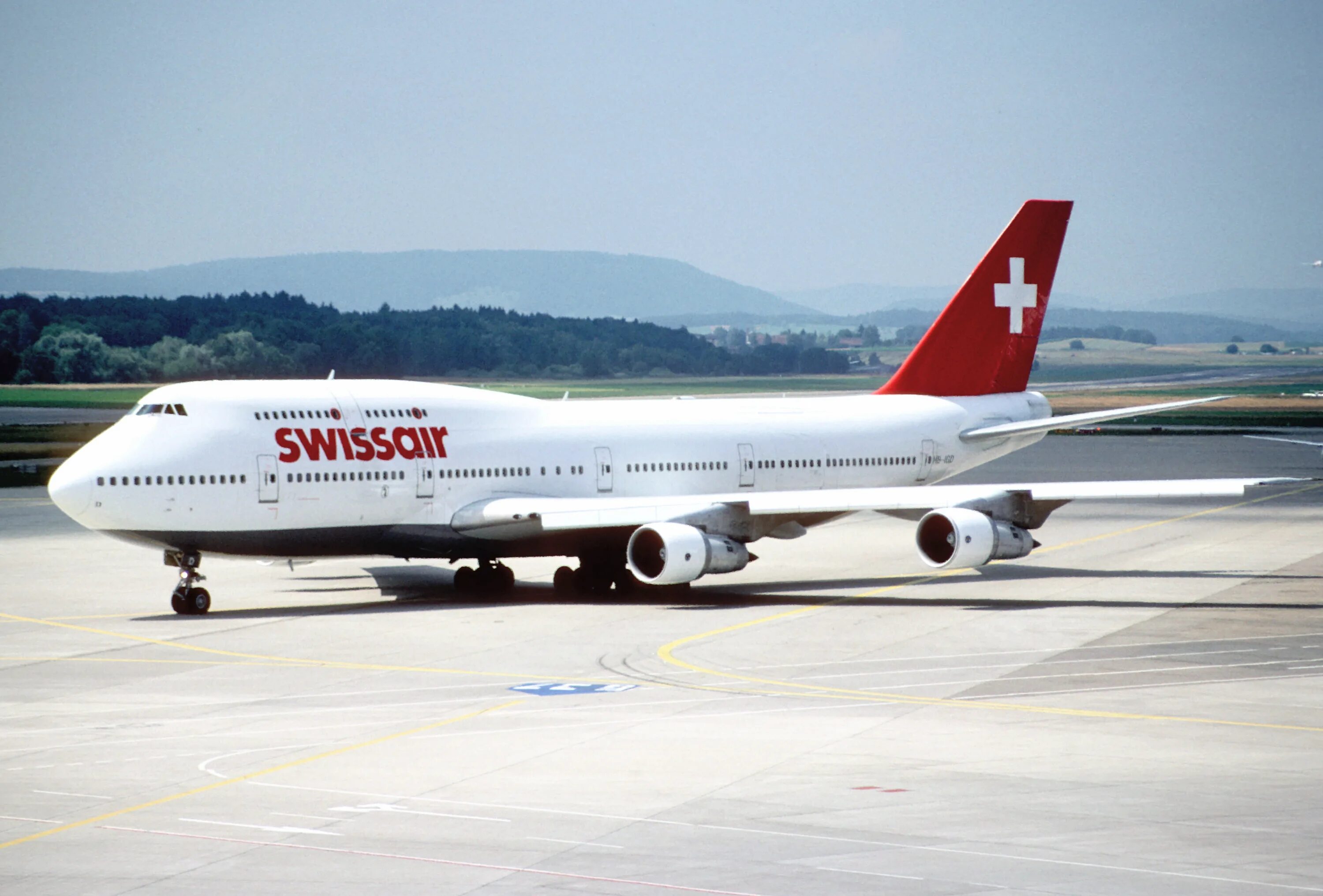 Боинг 747sr. Swissair. Swiss Air. Swissair 1978 first logo.