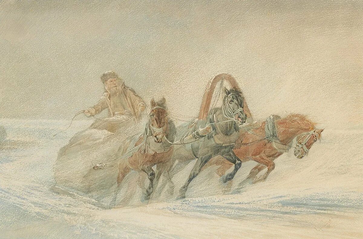 Ямщик остановил усталую. «Зимняя дорога» (1831) Алябьев.