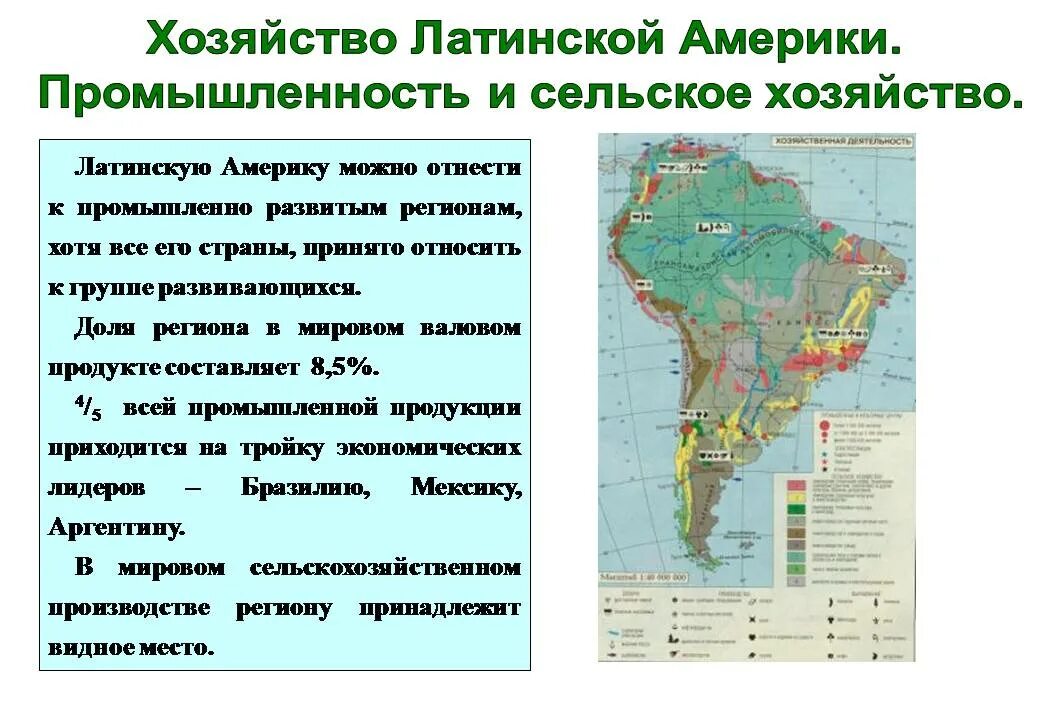 Хозяйство латинской америки. Машиностроение. Промышленность бразилии. Сельское хозяйство южной америки. Сельскохозяйственная специализация латинской америки на карте.