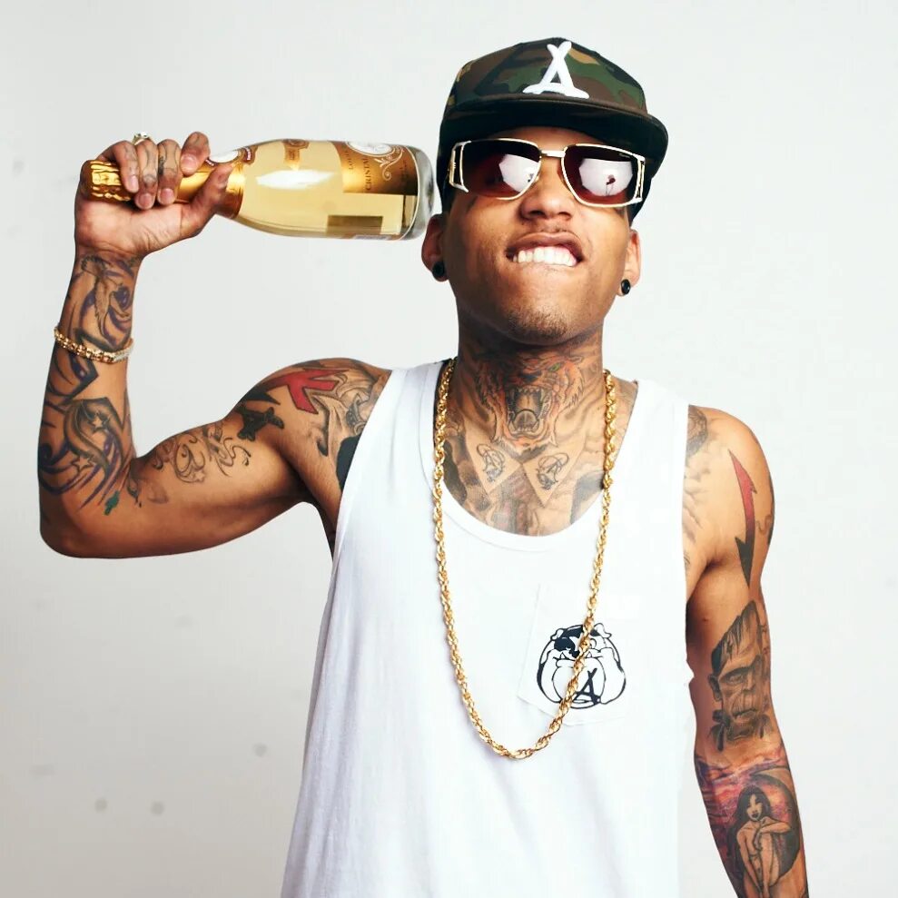 Feat kid ink. КИД Инк. Ink рэпер. Татуировки рэперов. Kid Ink тату.