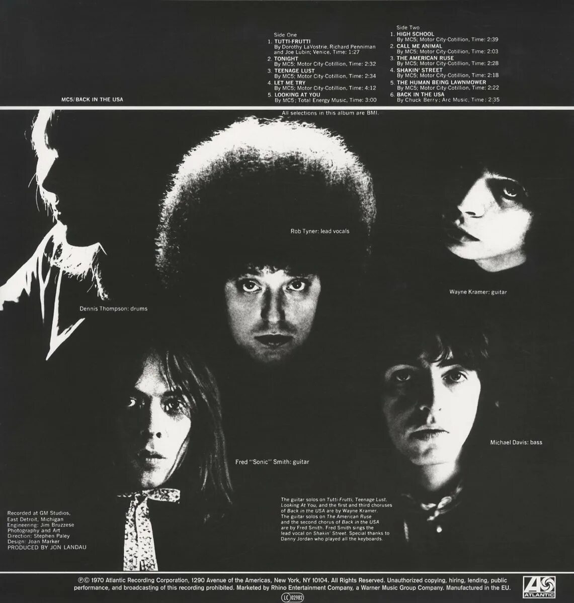 Five back. Mc5 back in the usa 1970. mc5 - back in the usa. looking at you mc5.