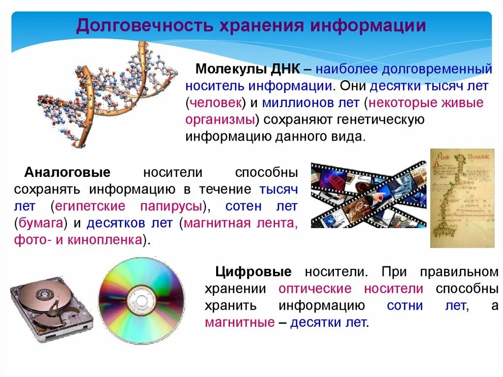 Хранение информации. Способы хранения информации. Носители информации. Средства хранения информации Информатика. Основная информация хранится в