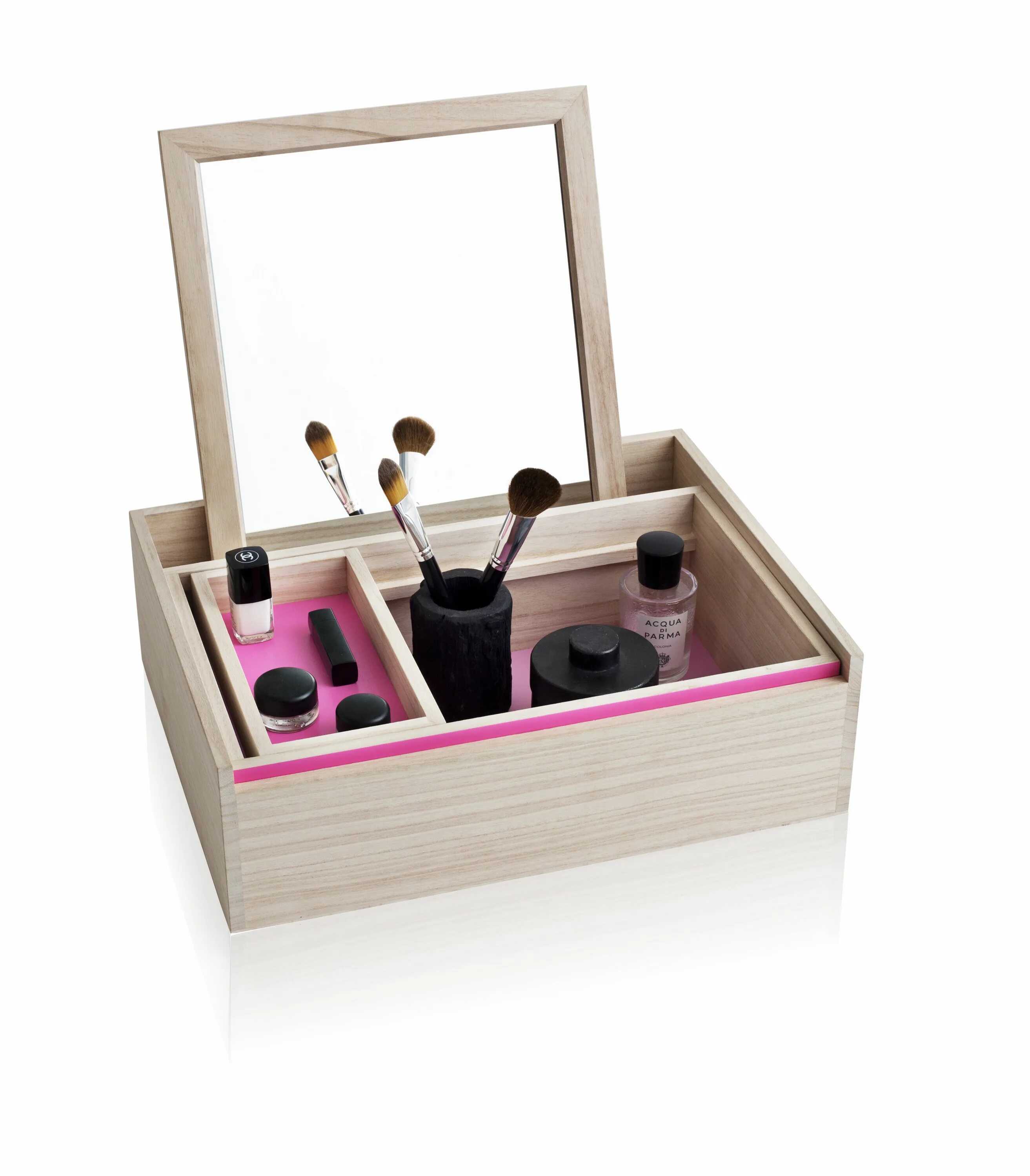 шкатулка для косметики. коробочка для хранения украшений. коробка для зеркала. ящик для хранения косметики. зеркало в коробочке.